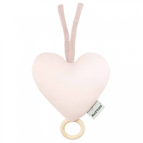 Nattou Musical Pure Cotton Heart Pink