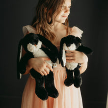 Wee Floppy Nibble Bunny Black 10"