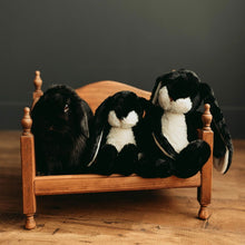 Wee Floppy Nibble Bunny Black 12"