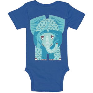 CEP - Elephant (Blue) Short Sleeves Bodysuit