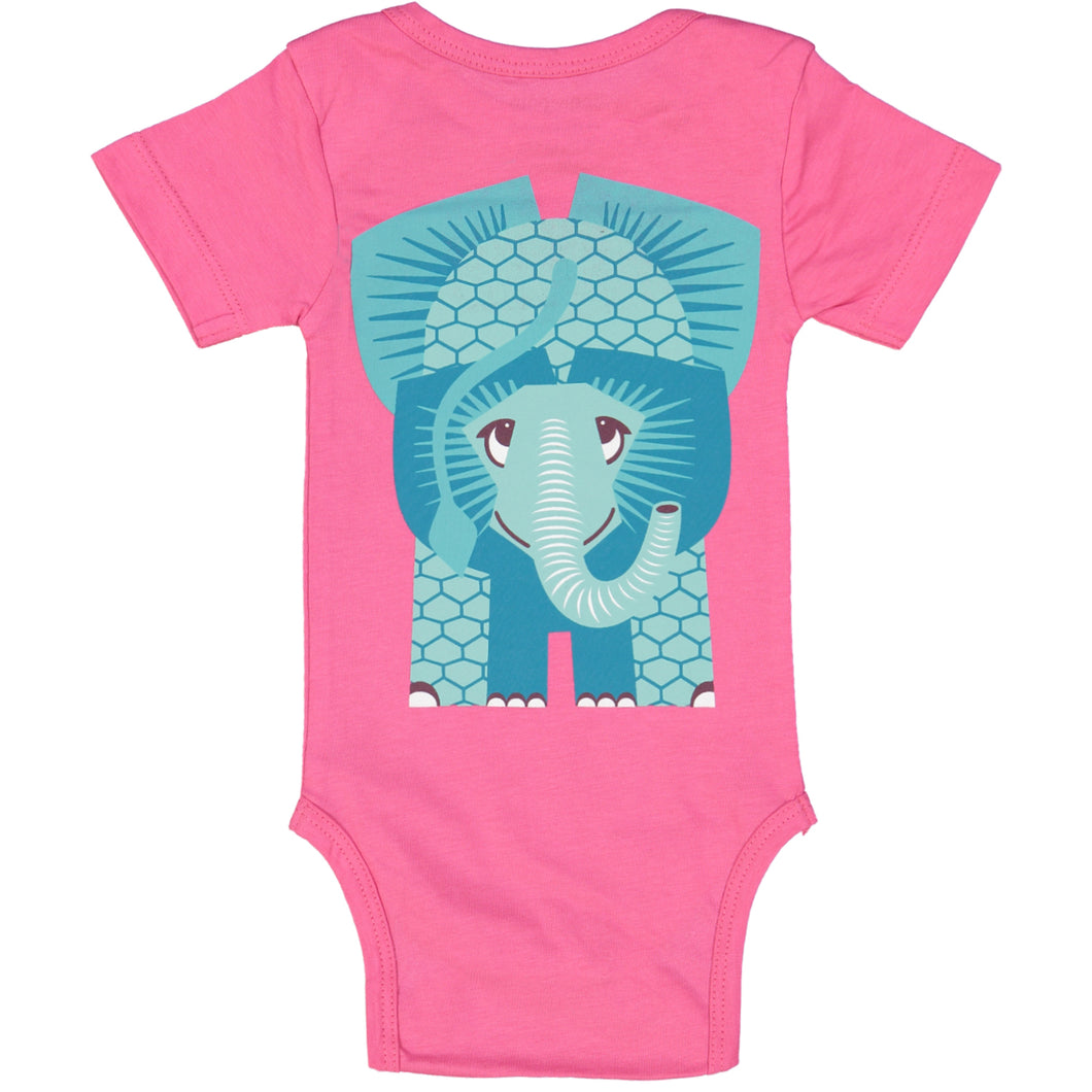 CEP - Elephant (Pink) Short Sleeves Bodysuit