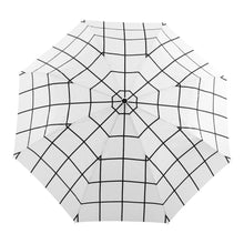 White Grid Compact Umbrella