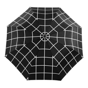 Black Grid Compact Umbrella